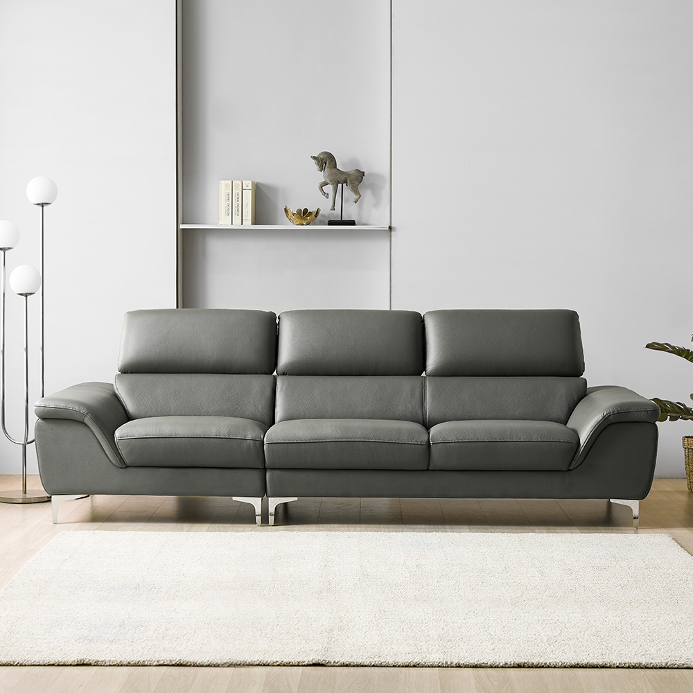 동서가구 캐니스 무빙헤드 스툴미포함, 다크그레이, 4인용