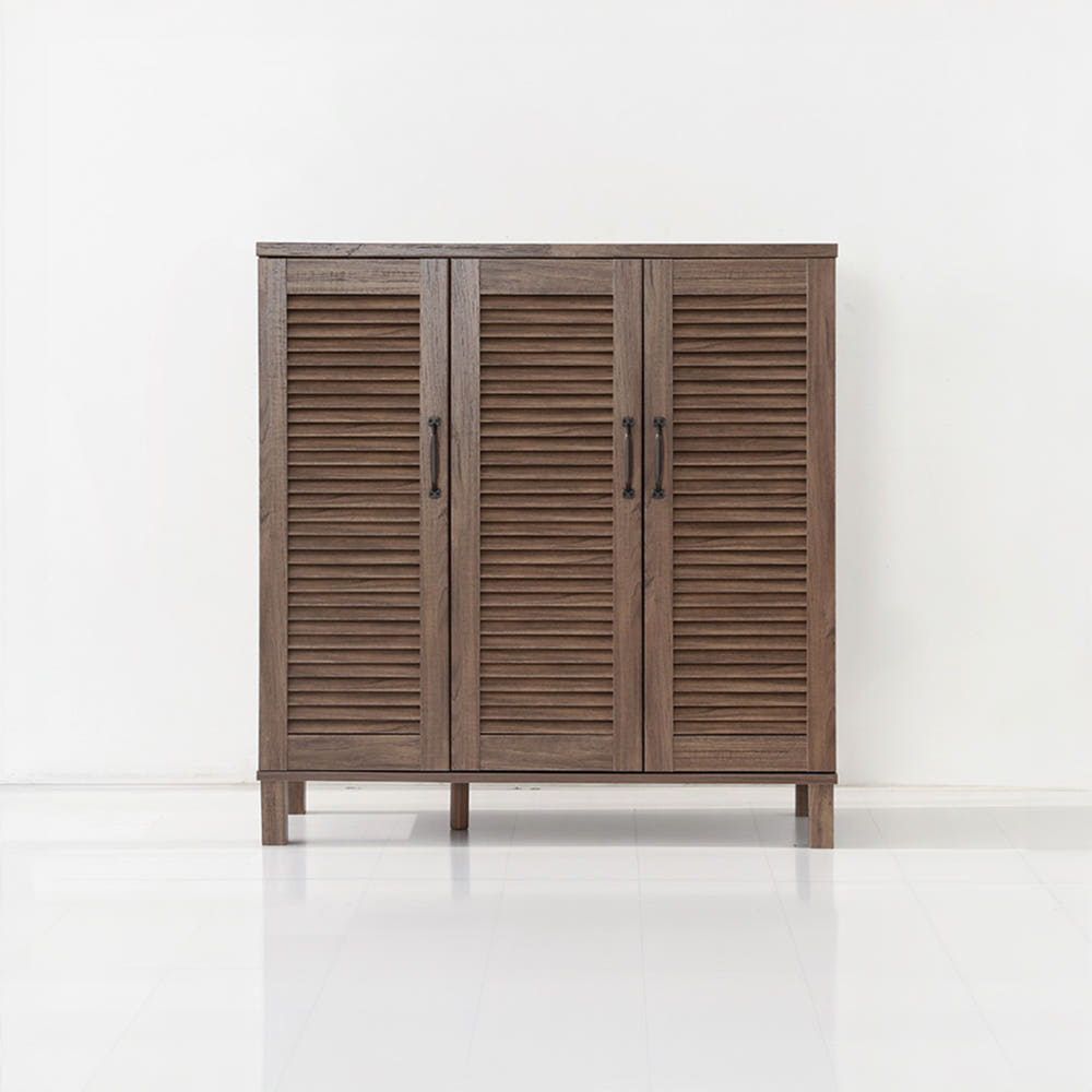 헤인 낮은3문 수납장 SHBM9490 일반형 900mmx350mmx935mm, 5단, 미들브라운 6832.0167 - 메인 이미지