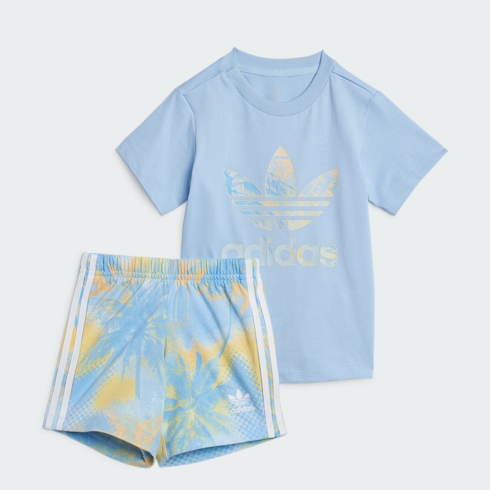 [아디다스 공식] 쇼츠 & 티 세트 키즈 JD2893
