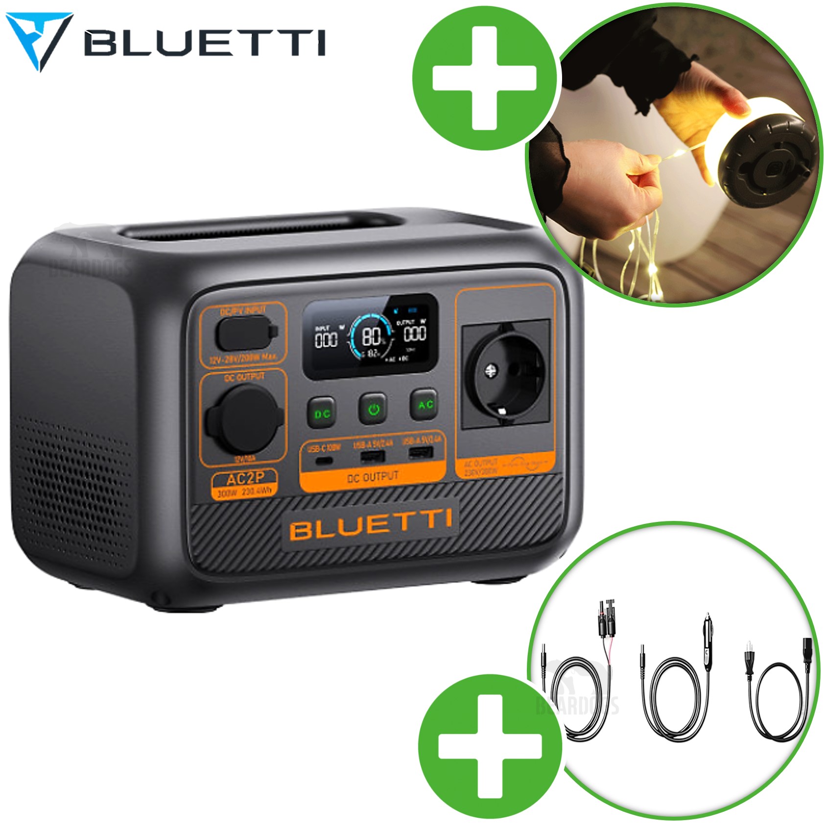 블루에티 파워뱅크 AC2P 자동차잭 시가잭 포함 300W 시거잭 올인원 인산철 보조배터리