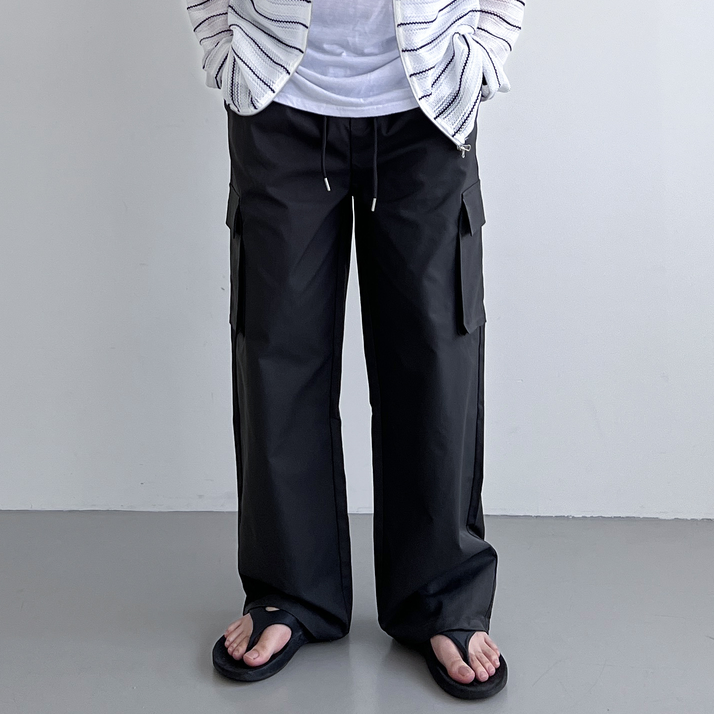 나일론카고팬츠 여름건빵바지 남자와이드팬츠 백바지 - 상세 이미지 3