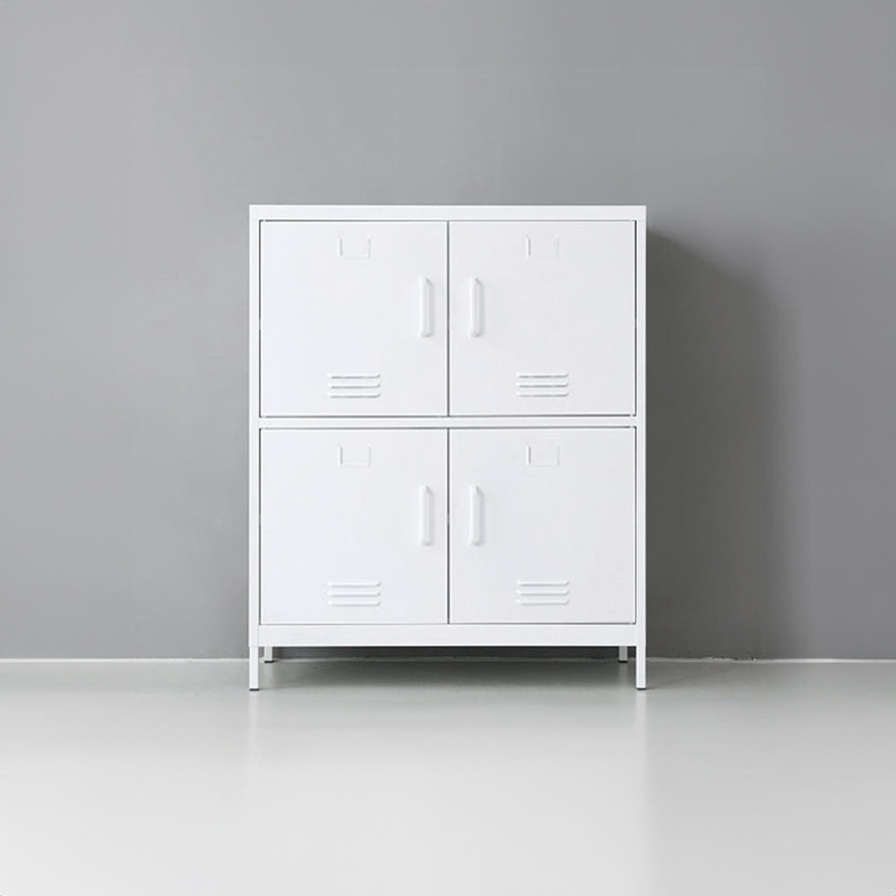 MKB 캐비넷 4문 수납장 9131110 913x455x1110mm, 2단, 화이트 5470.6337 - 상품 이미지