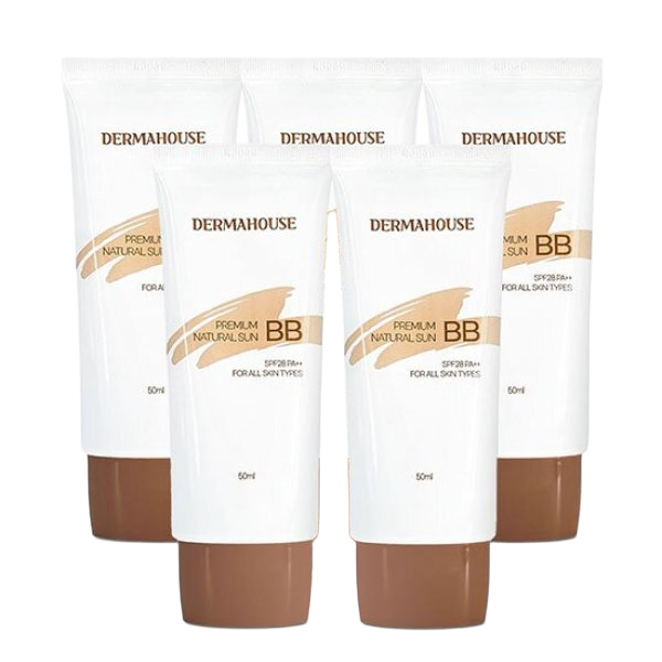 더마하우스 프리미엄 내추럴 썬 비비크림 50ml 5개SPF28 PA : 라운엠