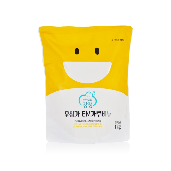 강청 무첨가(계면활성제) EM 세탁세제 가루세제 1kg 드럼 일반용 - 상세 이미지 2
