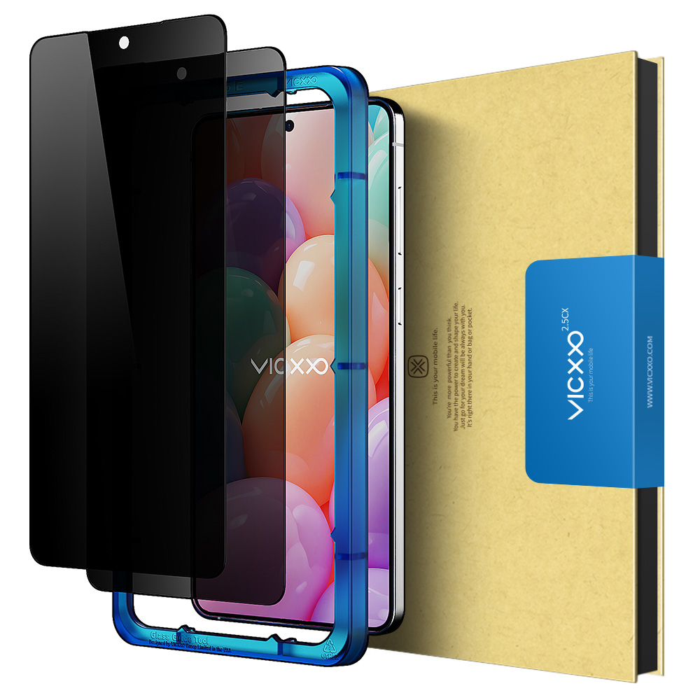 빅쏘 2.5CX 사생활 보호필름 강화유리 갤럭시S25 엣지, 2매입