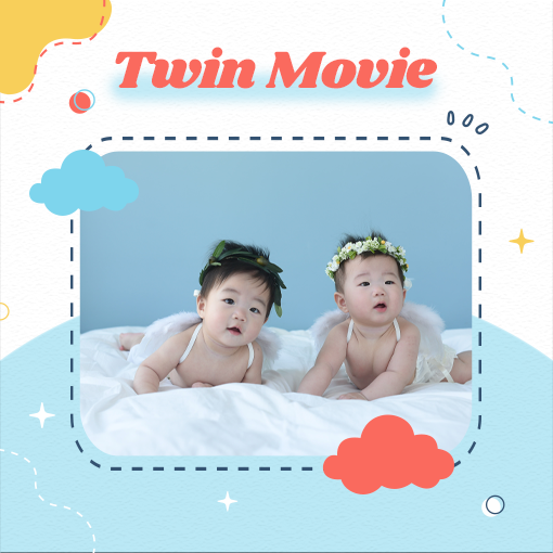 [필메이커] 당일제작 쌍둥이 성장동영상 1시간 완성 - 상품 이미지