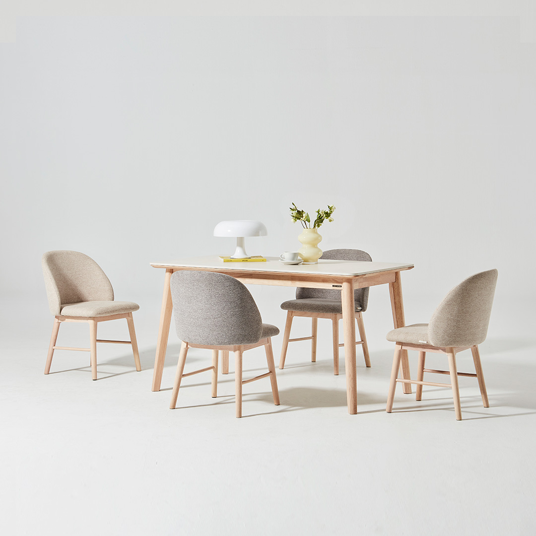 한샘 도노 내추럴 세라믹 4인 식탁세트(컴피 의자4 포함)