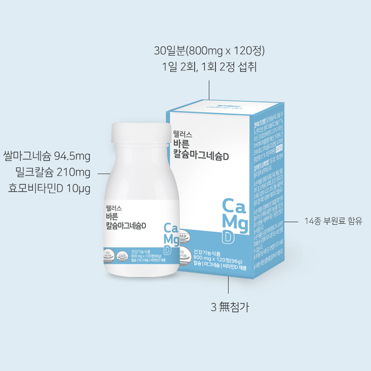 골다공증칼슘 임산부 칼마디 영양제 부형제없는 식물성원료 - 상세 이미지 5