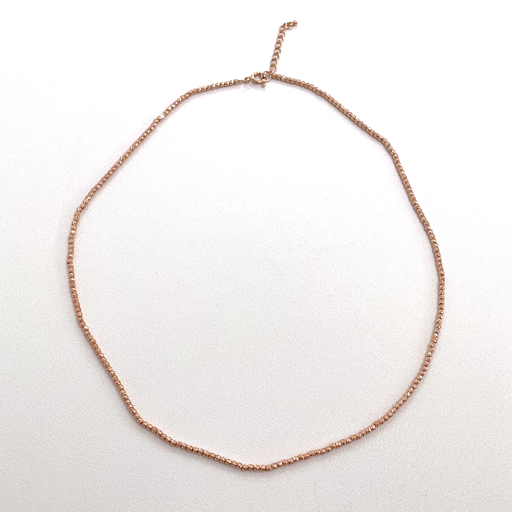 14K 18K 글리터 컷팅 볼 2mm 체인 목걸이 레이어드 초커 여자 선물 - 상세 이미지 5