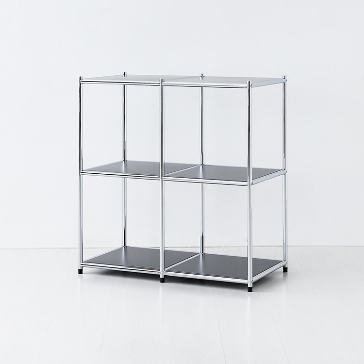 심플리 2x2 선반 BC624 780x400x830mm, 2단, 매트블랙 9826.7110 - 상세 이미지 2