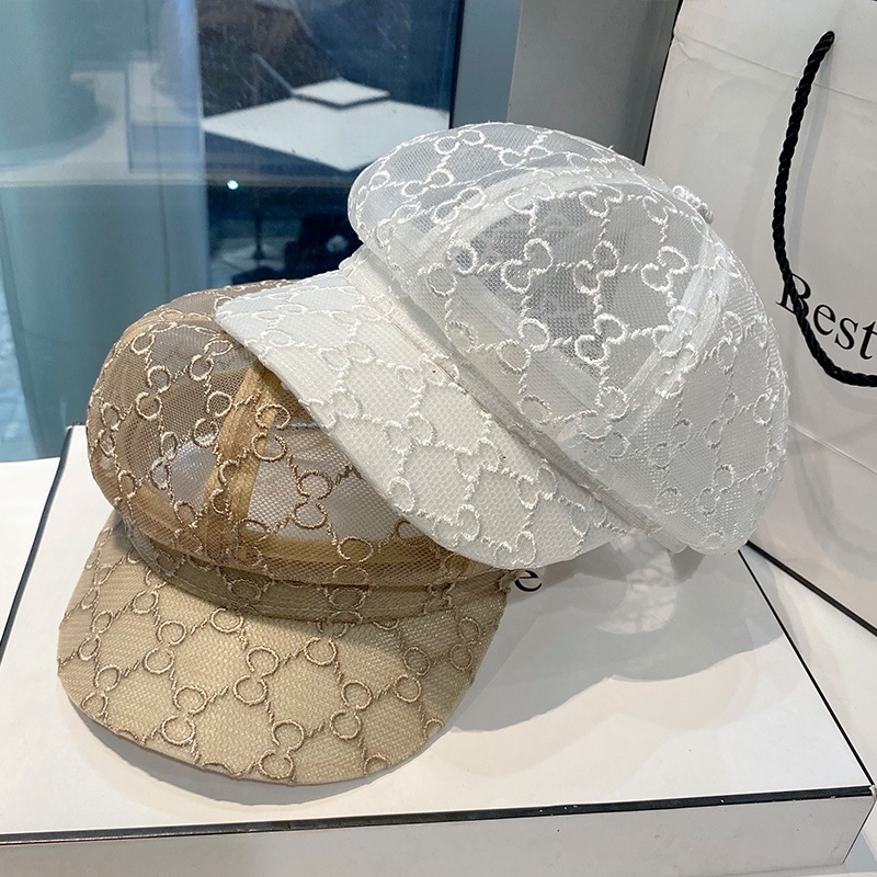 여자 헌팅캡 메쉬 베이스 여름 통기성 햇빛 가림 다용도 제트 하얀색 M(56-58cm) - 상세 이미지 2