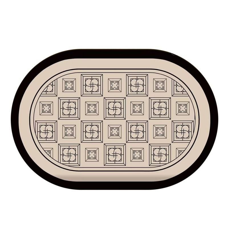 현관 발매트 감성 타일 패턴 미끄럼방지 러그 빈티지 매트 A 40x60cm 소프트 규조토 - 상세 이미지 4