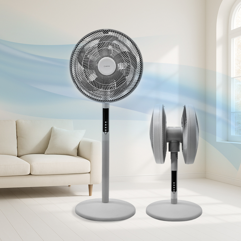 캐로스 더블헤드 대형선풍기 업소용 360도 회전 양면선풍기 대형 공업용 산업용 40cm - 상품 이미지
