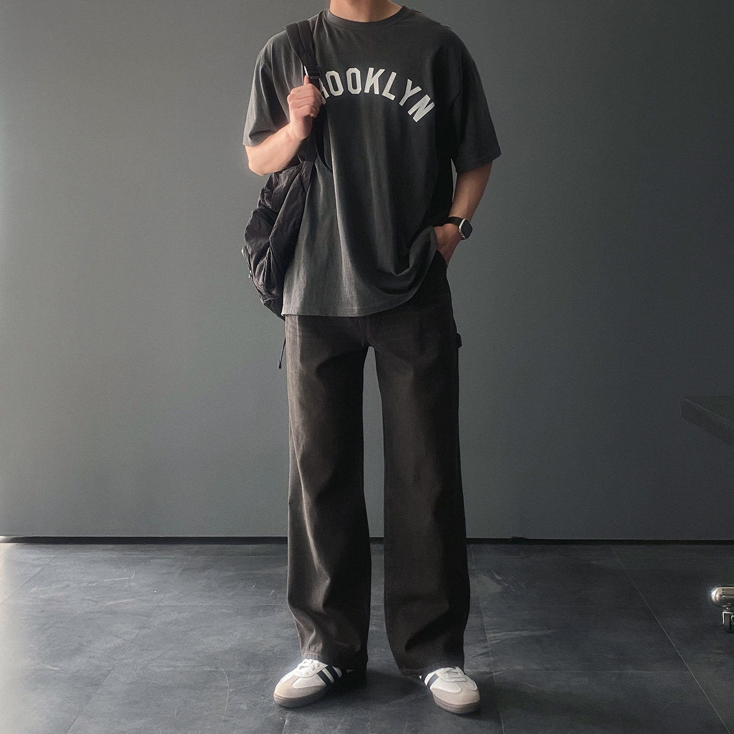 흑청바지 통청바지 남자와이드청바지 벌룬청바지 이미지 8