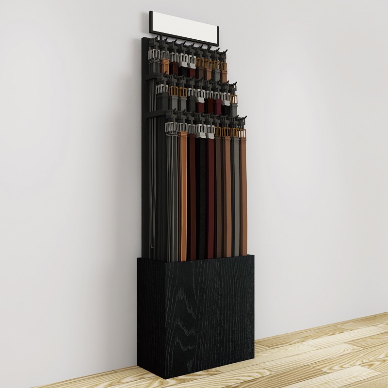 허리띠 진열대 넥타이 벨트 목도리 행거 매장 거치대 판매대 검정 500 51x25x165cm - 상품 이미지