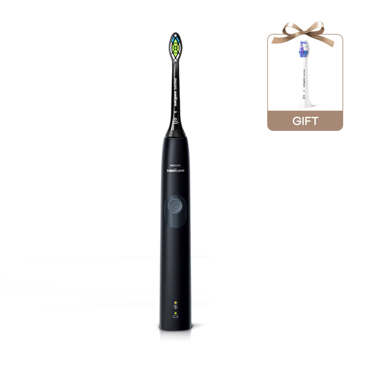 필립스 소닉케어 전동칫솔 프로텍티브 클린 4300 블랙에디션 HX6414/01 + 미세 칫솔모 1P 제품 이미지