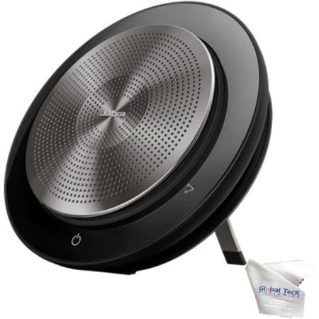 [해외]자브라 스피크 750 UC 스피커폰, 블루투스 동글 - PC, MAC, 태블릿, 스마트폰 호환, 버전 7700-409 마이크로파이버 천 포함