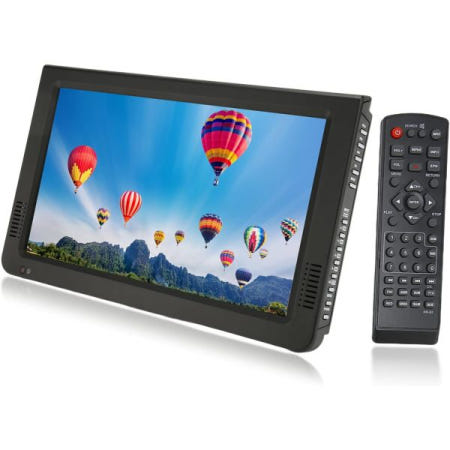 [해외]요이데수 10인치 휴대용 와이드스크린 1080P LED TV, 자동차 캠핑 야외 주방용 디지털 ATSC 아날로그 HDMI SD TF USB VGA를 갖춘 스마트 비디오 플레