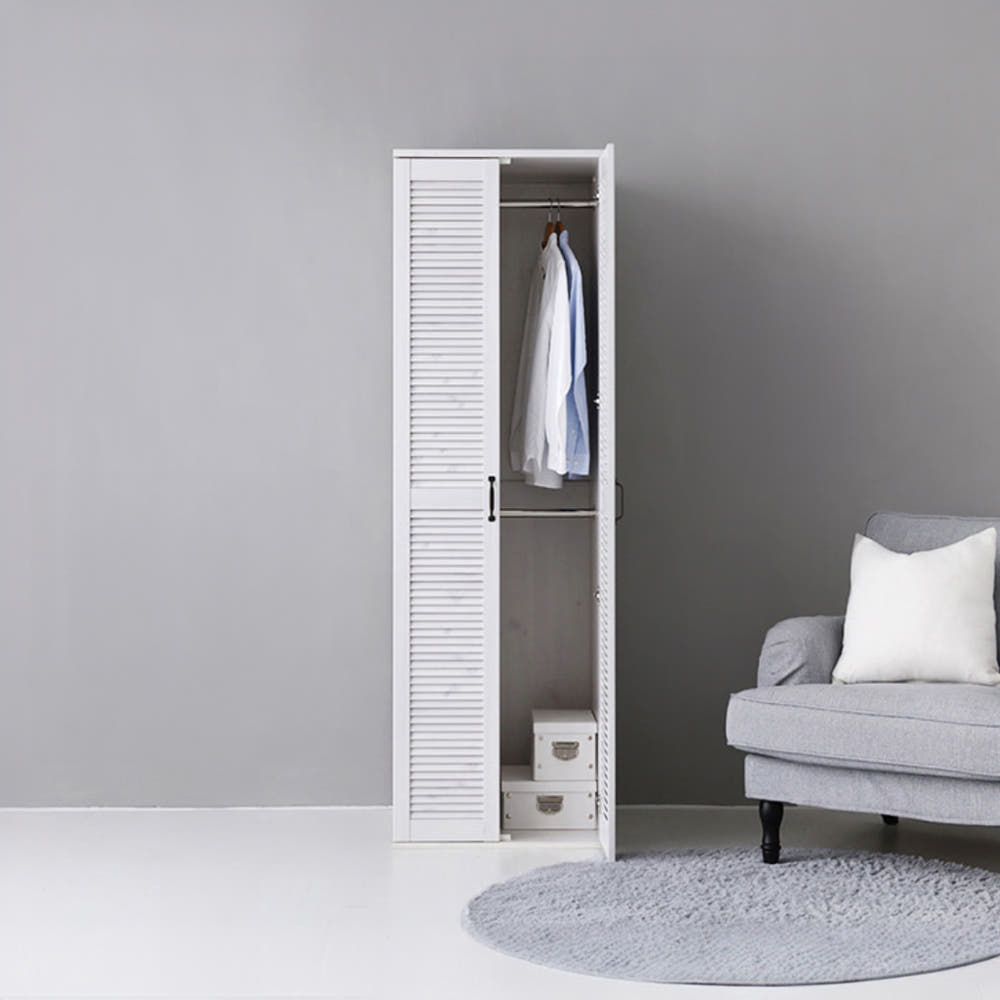 헤인 옷장 2문 60195 600mmx590mmx1950mm, 2단, 화이트파인베니어 4009.9948 - 상세 이미지 2