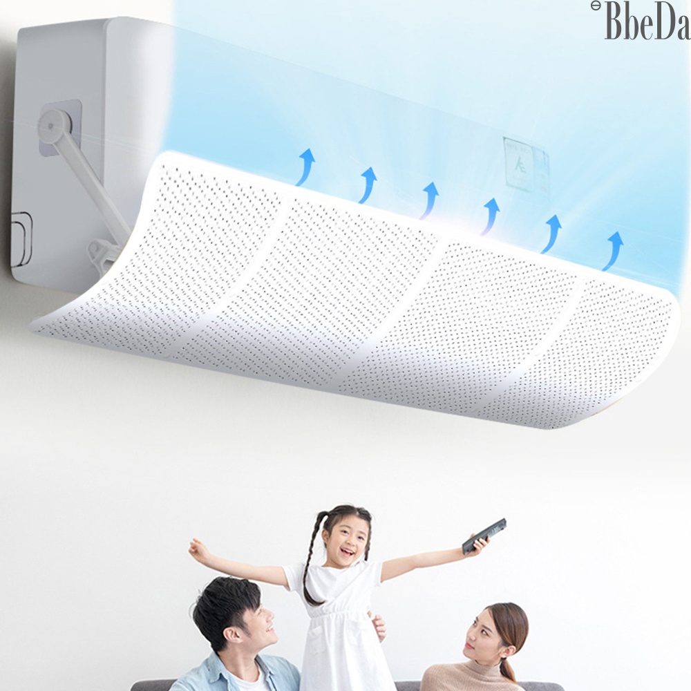 빼다 무타공 접착식 벽걸이 에어컨 바람막이 풍향조절 커버 가림막 가드