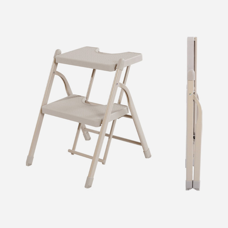 KOOLMAN 쿨맨 캠핑 접이식 스텝스툴 사다리형 선반 베이지