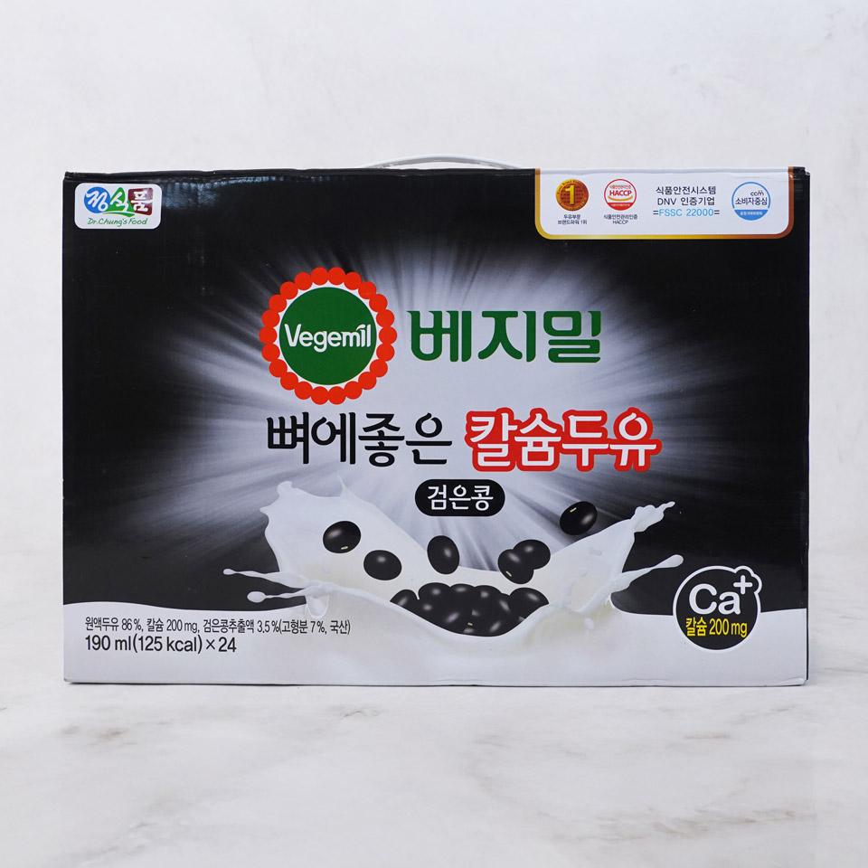 메가마트 정식품 베지밀 뼈에좋은 칼슘두유 검은콩 190mlx24 - 상품 이미지