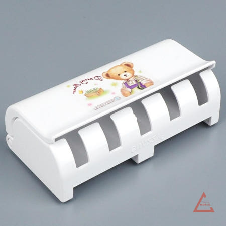 별추샤인 데니 베어 칫솔걸이 5인용 다용도걸이 면도기홀더 깔끔한칫솔홀더 벽걸이형