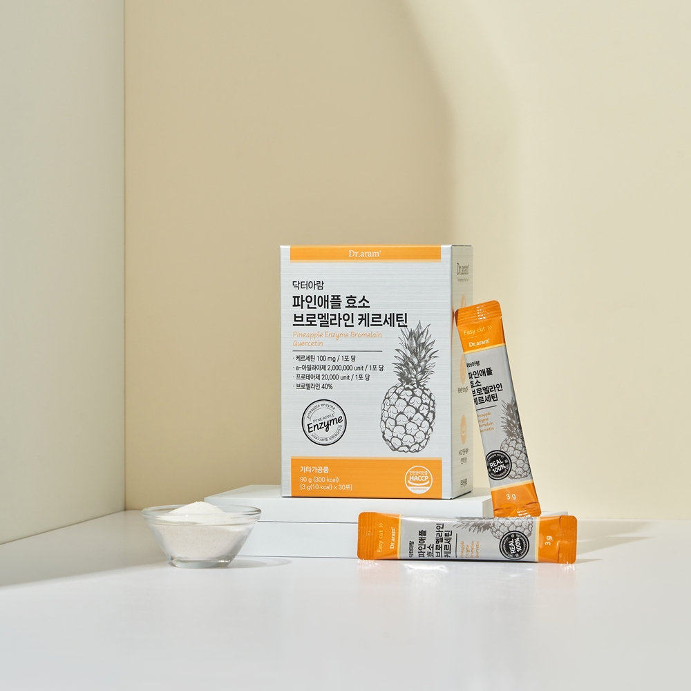 브로멜라인 파인애플 효소 퀘르세틴 케르세틴 닥터아람 3g x 30포 이미지 8