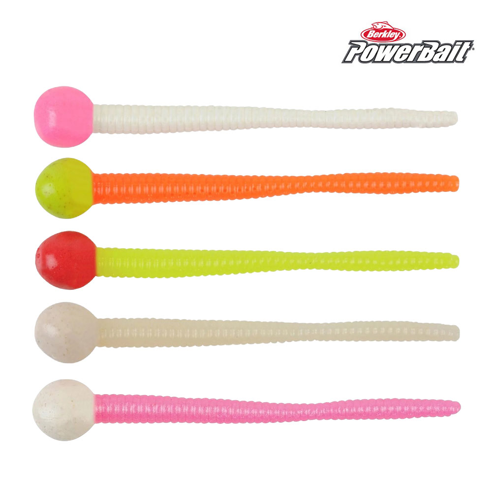 버클리 파워베이트 플로팅 마이스테일 웜 7.6cm(3인치) 송어 볼락 산천어 루어 미끼 웜 얼음 낚시 - 메인 이미지
