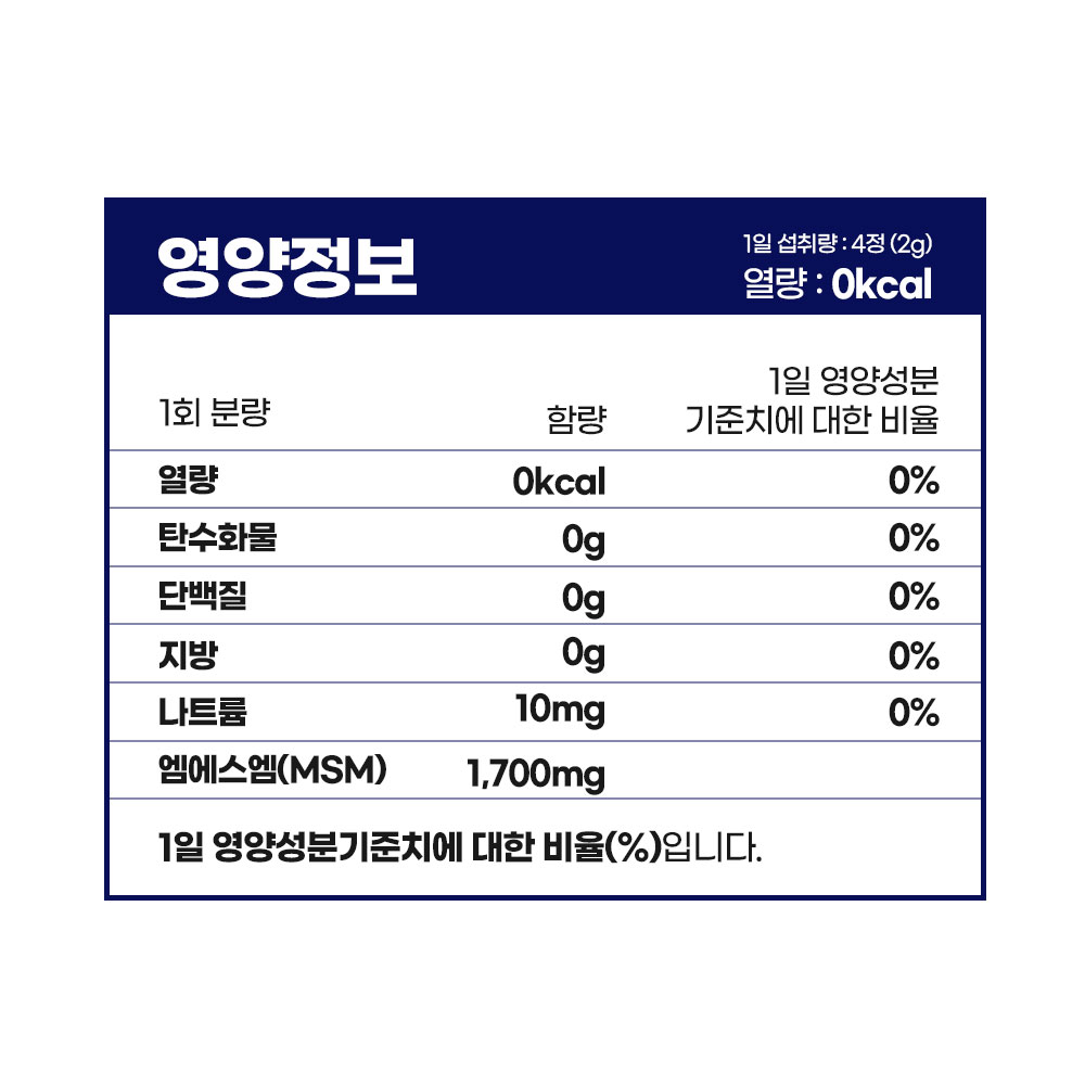 유한메디카 파워 MSM 엠에스엠 식이유황 관절 연골 건강 120정, 1개 - 상세 이미지 5