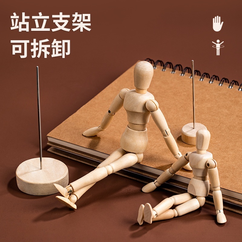 우드 손마네킹 관절 골프 장갑 악세서리 장식 진열대  제트 7인치(18cm)아이의왼손 - 상세 이미지 4