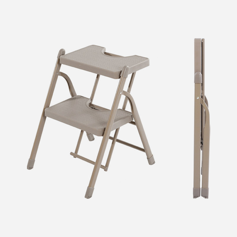 KOOLMAN 쿨맨 캠핑 접이식 스텝스툴 사다리형 선반 브라운