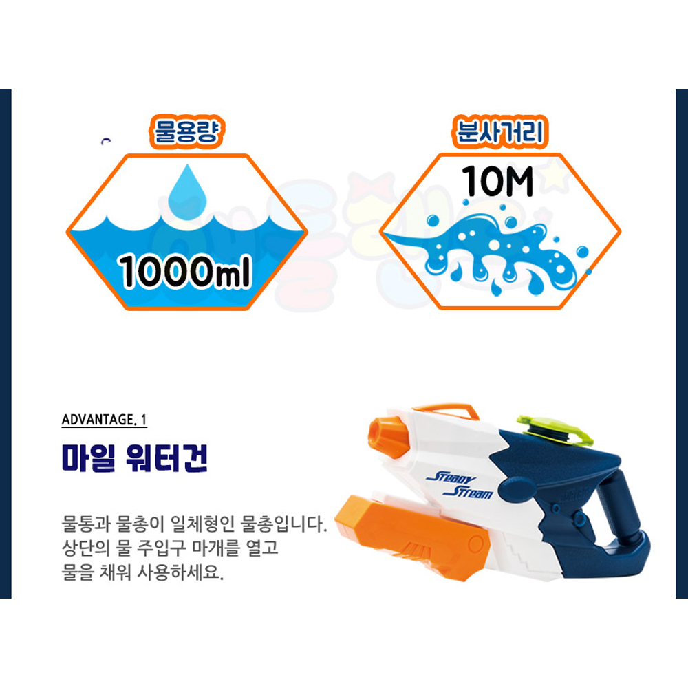 [N배송] 마일워터건 물총 물총놀이 물놀이 어린이 성인 장난감 - 상세 이미지 4