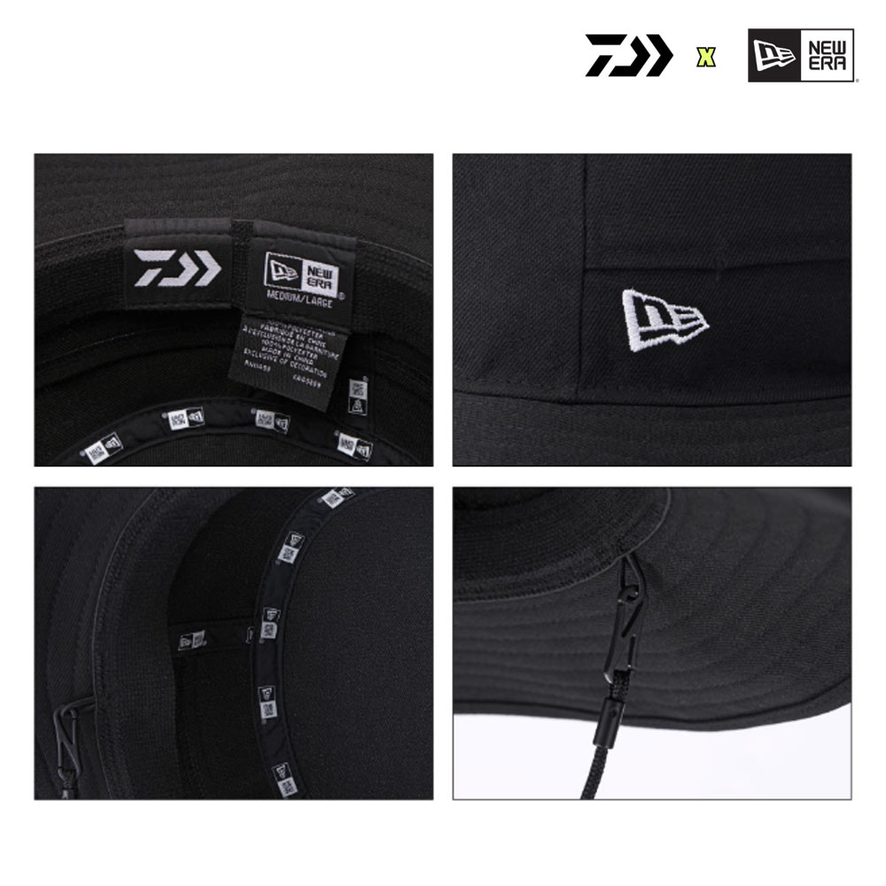 다이와 25SS 벙거지 DC-6035NK 와이드 버킷햇 뉴에라 콜라보 블랙 L-XL (611292) - 상세 이미지 4