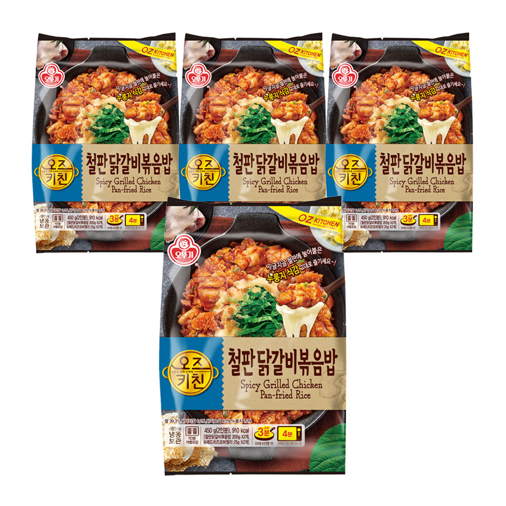 오뚜기 오즈키친 철판닭갈비볶음밥 450g 4개