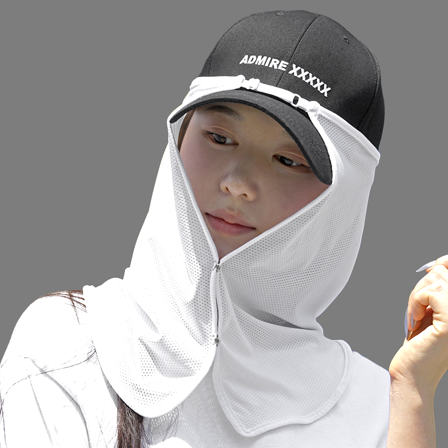 사이즈 조절 가능한 모자햇빛가리개 골프 얼굴가리개 - 상품 이미지