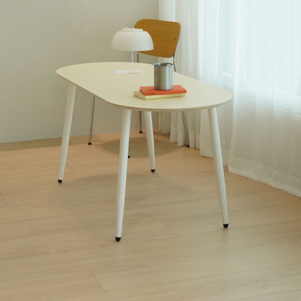 동서가구 브리카 자작나무 HPM 높은 소파테이블 타원형 1400x600 DF926098