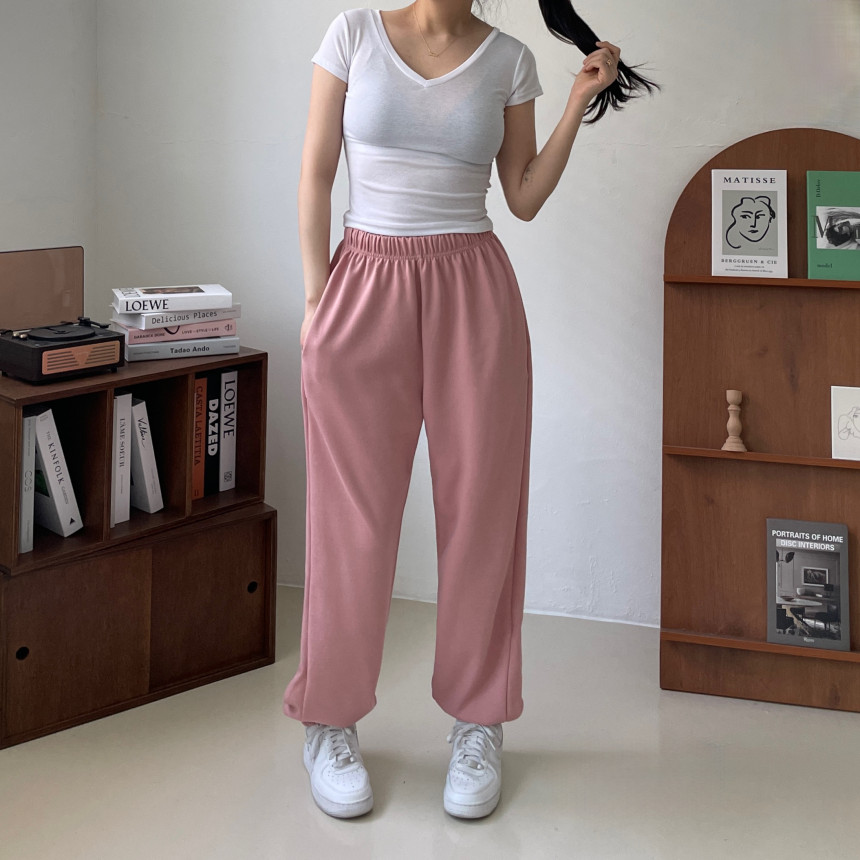 [인생핏!/국내생산] 루즈핏 특양면 조거 조커 무지 러닝복 오버핏 밴딩 하이웨스트 츄리닝 트레이닝 팬츠 상세 이미지 62