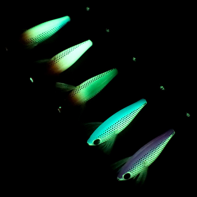 스턴 리플렉스 레이저 에기 v2 미니 55F UV 틴셀 핀 글로우 축광 레드헤드, 5.5cm(2.2인치) - 상세 이미지 4
