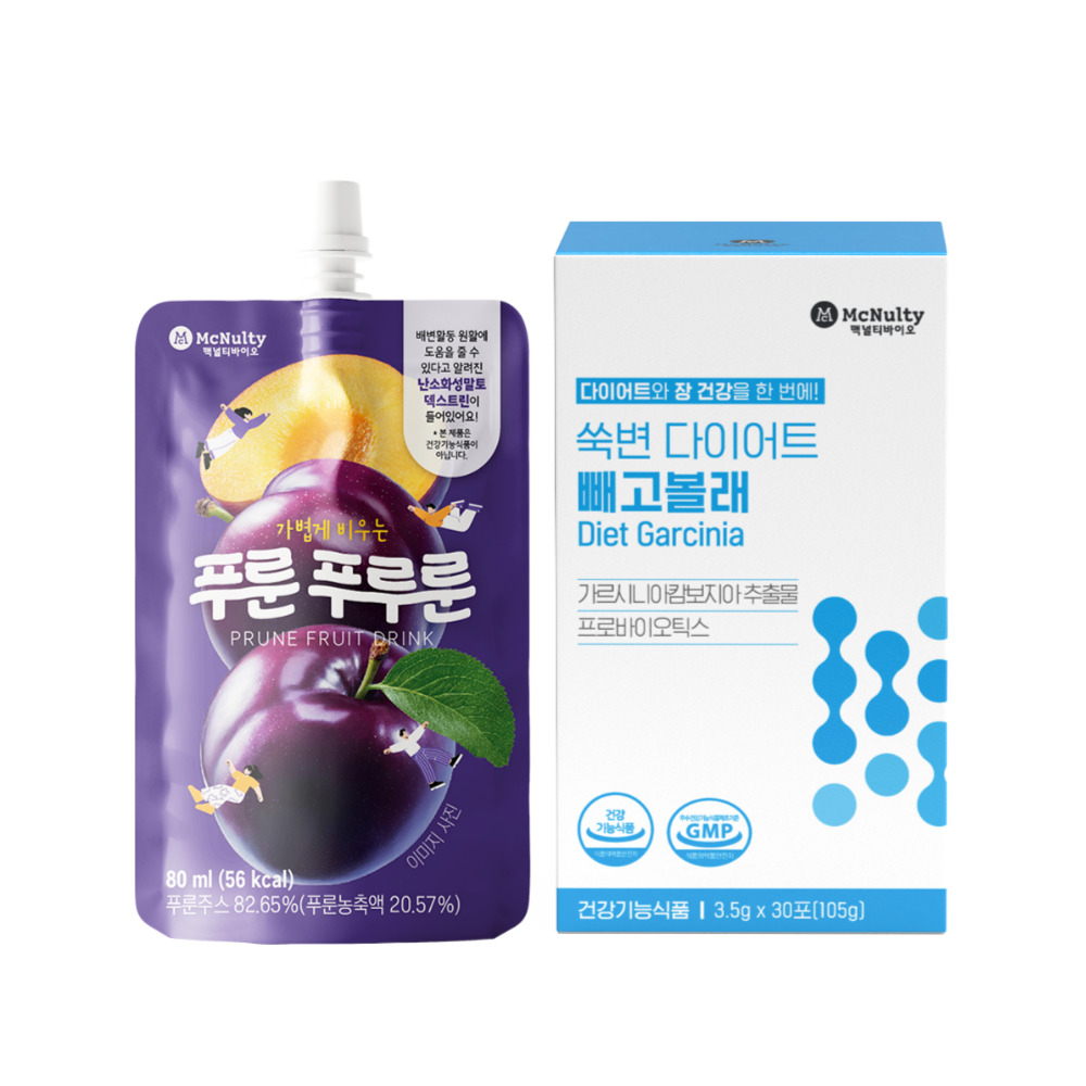 [맥널티바이오] 푸룬 푸루룬 10입 + 쑥변 다이어트 빼고고볼래 30입 - 상세 이미지 2