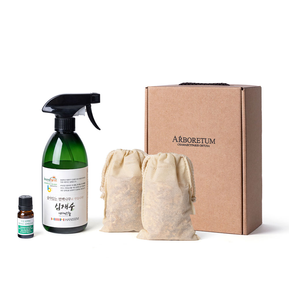 대자연의나눔 피톤치드 오일 편백수 차량용 자연탈취제 세트 스프레이 심재 원액