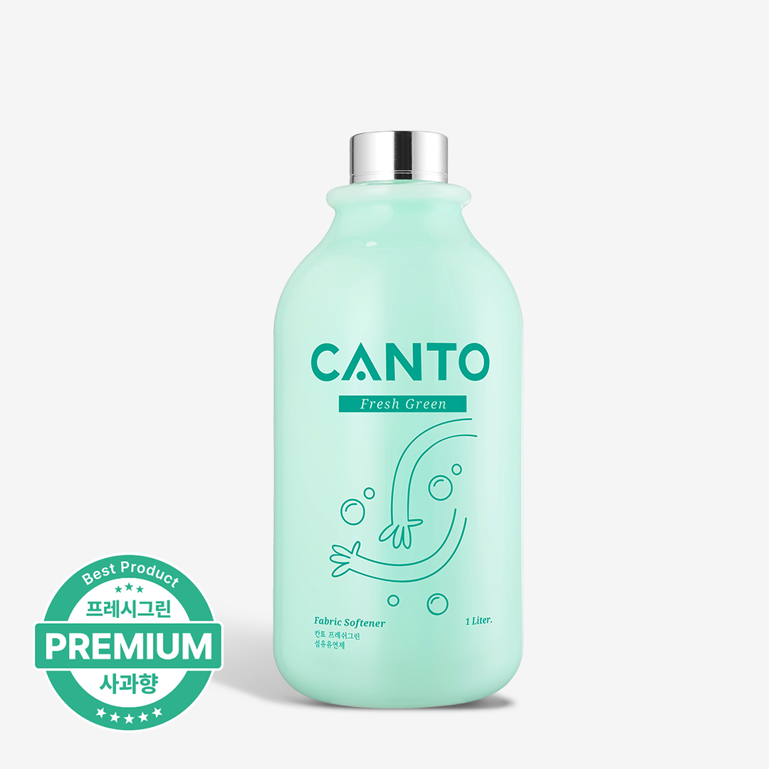 칸토 프리미엄 섬유유연제 프레시그린 1L 고농축 달달한 향기 향 좋은 오래가는 실내건조