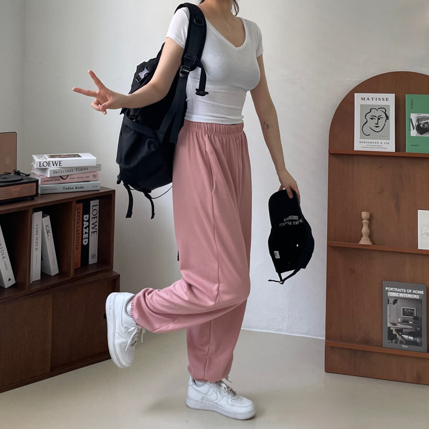[인생핏!/국내생산] 루즈핏 특양면 조거 조커 무지 러닝복 오버핏 밴딩 하이웨스트 츄리닝 트레이닝 팬츠 상세 이미지 63