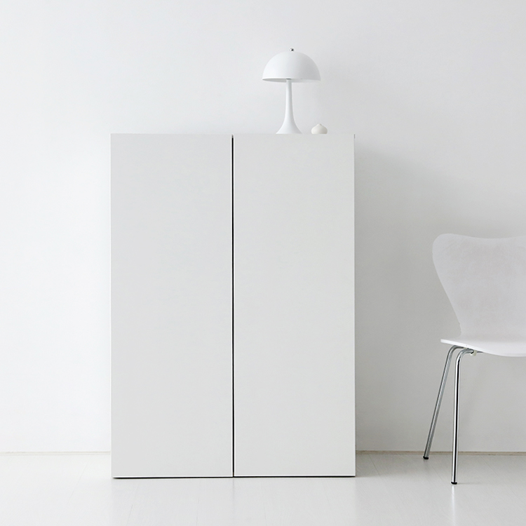 피크 2문 높은수납장 1146 796mmx410mmx1146mm, 3단, 화이트 3975.6972 - 상세 이미지 4