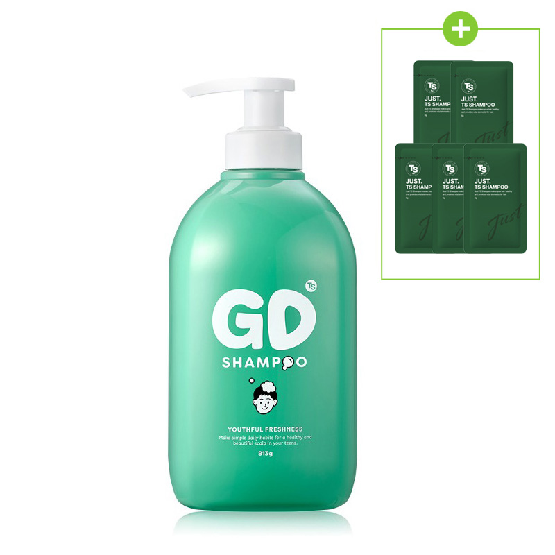 TS 지디샴푸 대용량 813g + 6g 샴푸 5개 티에스 GD청소년 비듬 샴푸 : 뉴시즌마트