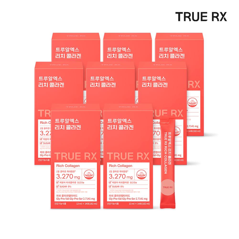 트루알엑스 리치 콜라겐 최대 함량 마시는 액상 저분자 피쉬 클리오 14포, 8개 - 상품 이미지