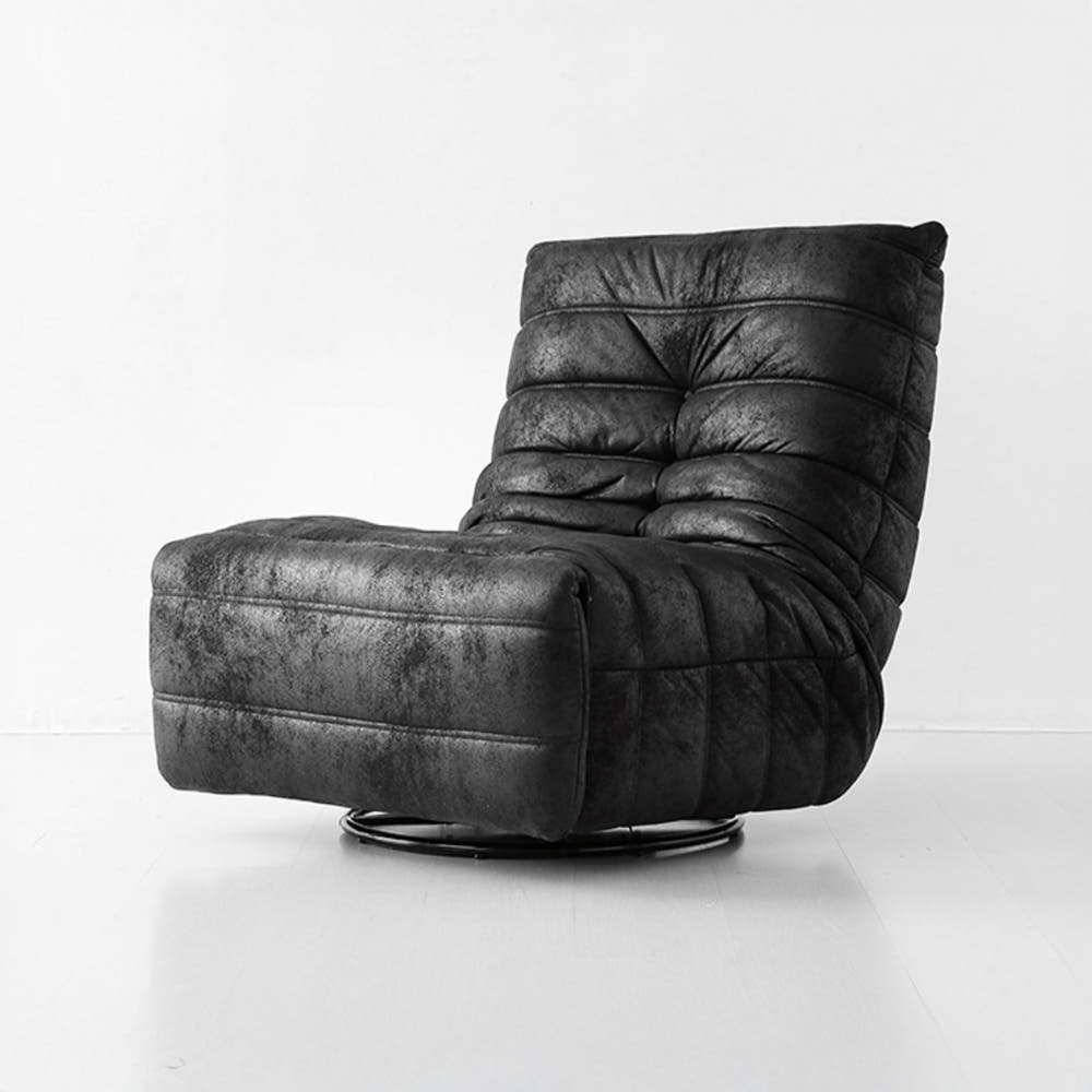 니스코 리클라이너 1인소파 회전형 스툴미포함, 블랙 7925.6229, 1인용