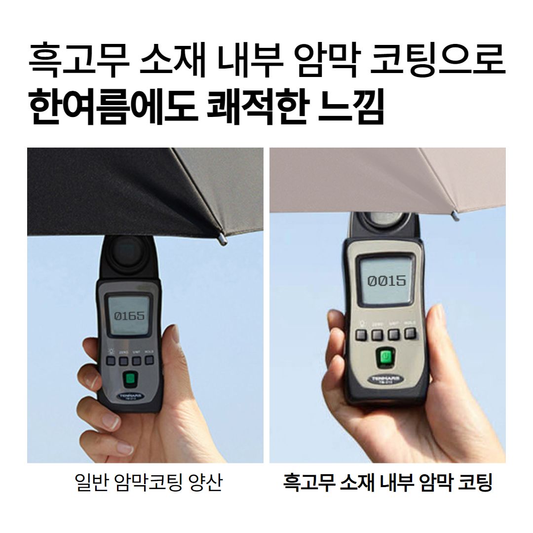 [흑고무코팅] 양산 우양산 골프 튼튼한 미니 3단 우산