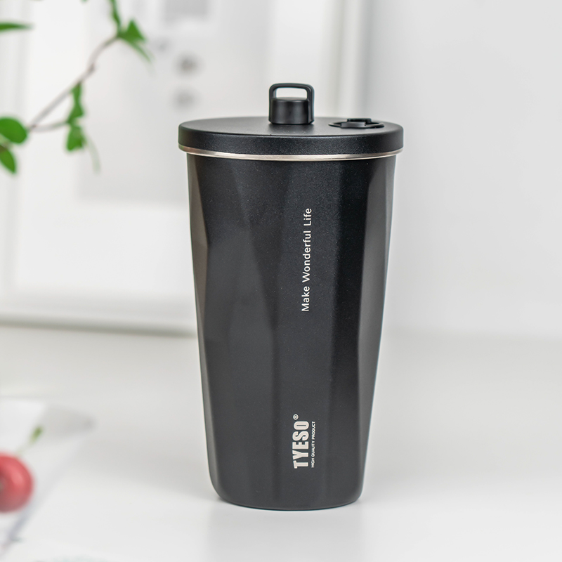 TYESO 올스텐 텀블러 대용량 빨대 텀블러 보냉 보온 캠핑 직장인 운동 600ml, 오렌지 - 상세 이미지 5