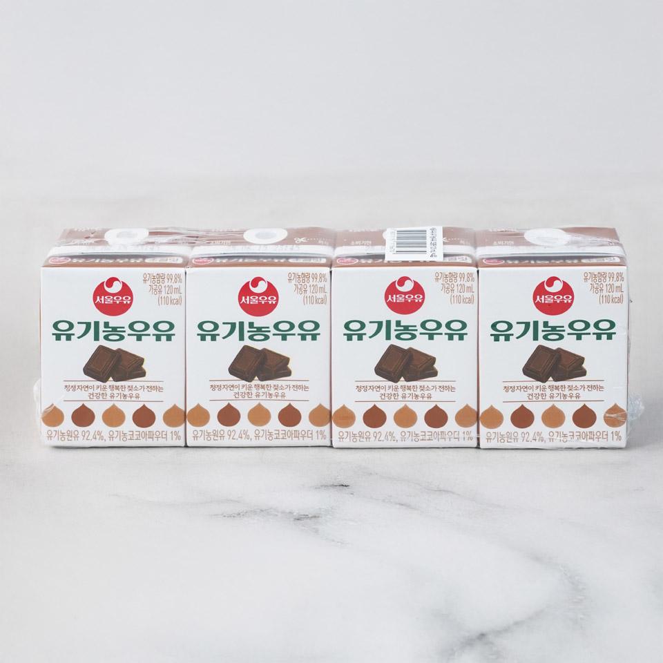 메가마트 서울우유 유기농 멸균우유 초코 120mlx4입